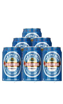 燕京啤酒听装 精品蓝啤燕京啤酒330ml*6套餐拉罐礼盒